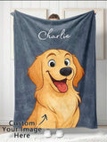 1pc Personalized Pet Blanket Using Pet Photo + Name