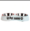 Personalized Integrated Bevel Bowl Pet Bowl, Double Bowl With Custom Name